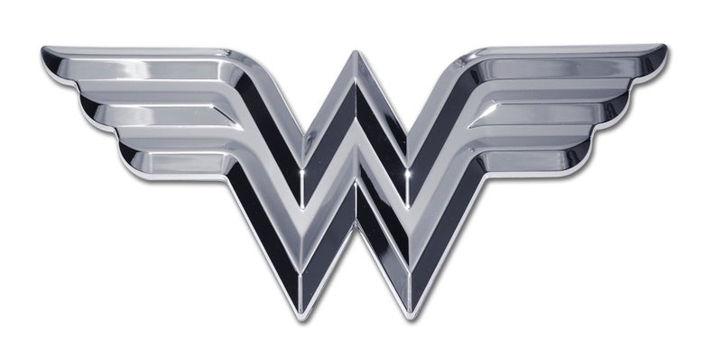 Elektroplate Officially Licensed DC Comics Wonder Woman All Metal 3D Chrome Superhero Emblem for Cars, Trucks, and All Auto | Universal Fit at 4.25" x 2.0"| Weatherproof - Image 1